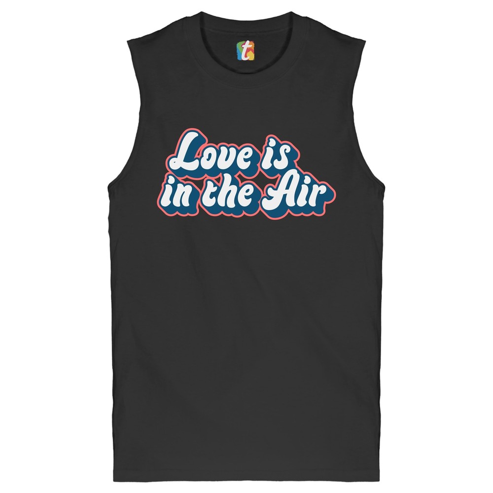 Camisa muscular Love Is in the Air feliz día de San Valentín romance buenas vibraciones para hombre
