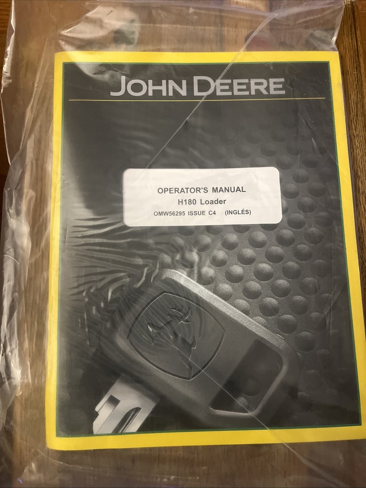 John Deere H180 Loader Operators Manual OMW56295 New In Bag