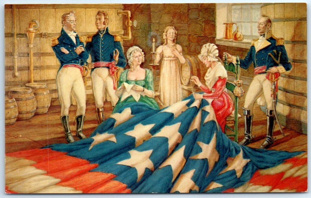 Postcard - Placing The Stars By R. McGill Mackall - Baltimore, Maryland