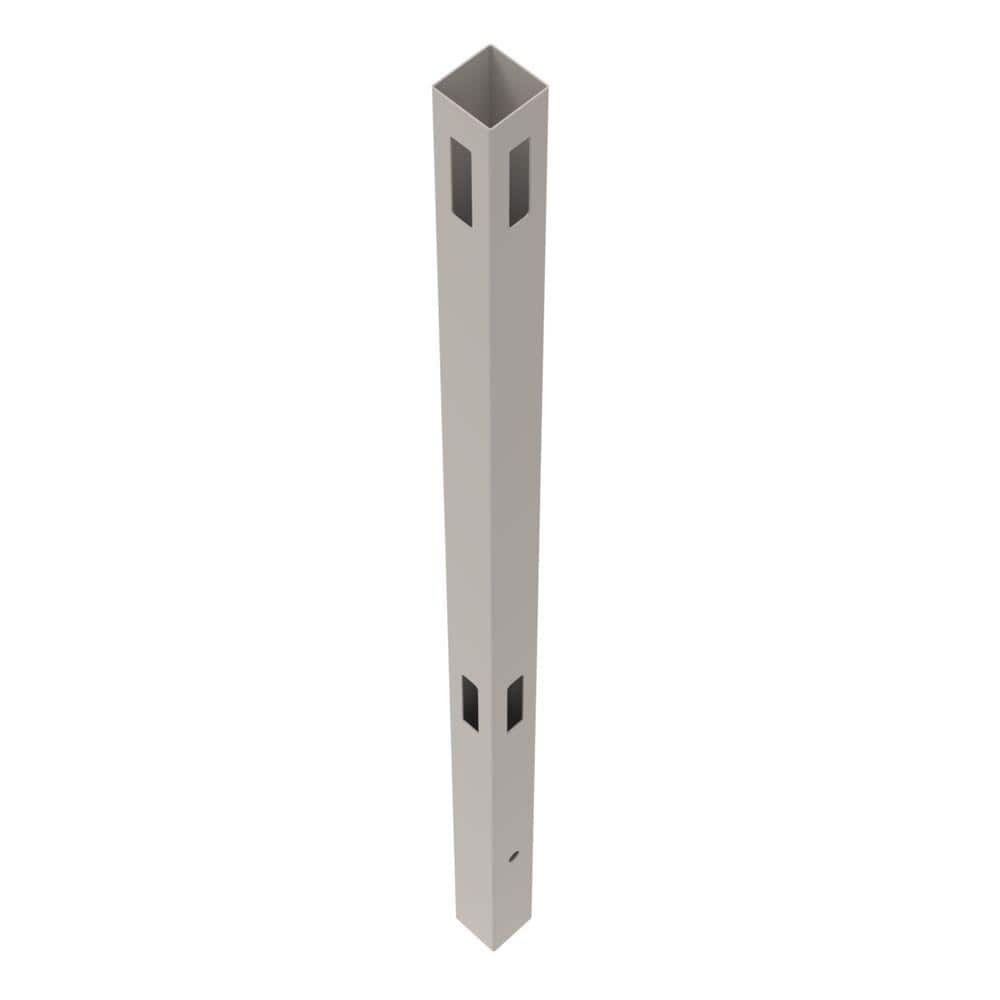 Linden 5 in.x5 in.x108 in.Gray Vinyl Fence Corner Post73050723