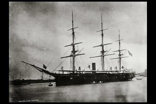 USS Trenton,American gunboats,warships,vessels,Detroit Publishing Company,1890