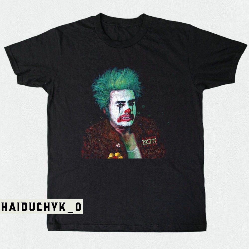 Nofx Punk Rock Cookie the Clown Unisex Black T-shirt Size S-5XL