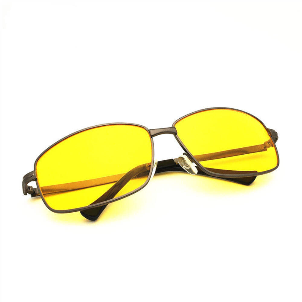 Night Vision Driving Glasses: UV400 Protection, Metal Frame, PC Lens, Vintage St