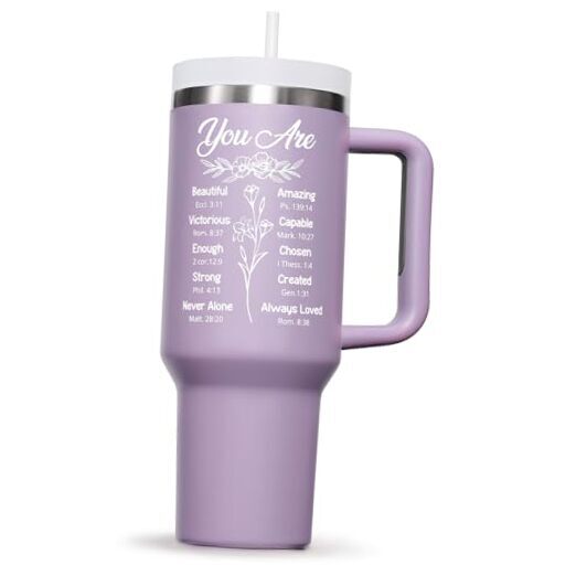 Christian Gifts for Women, Inspirational Religious Christmas Purple - Christian