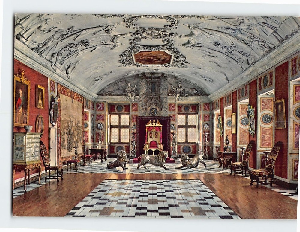 Postcard The Great Hall Rosenborg Copenhagen Denmark