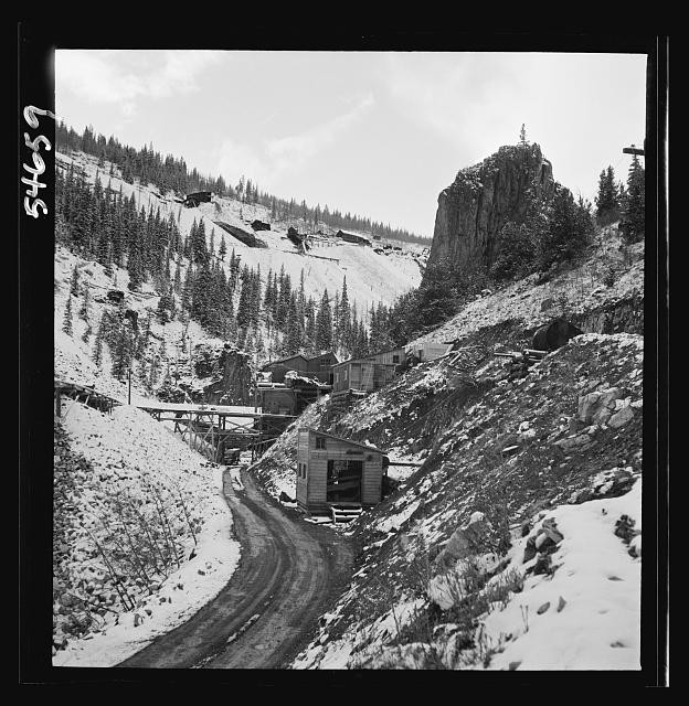 Photo:Creede Colorado 1942 Lead Silver Mining Ghost Town Mountain Road
