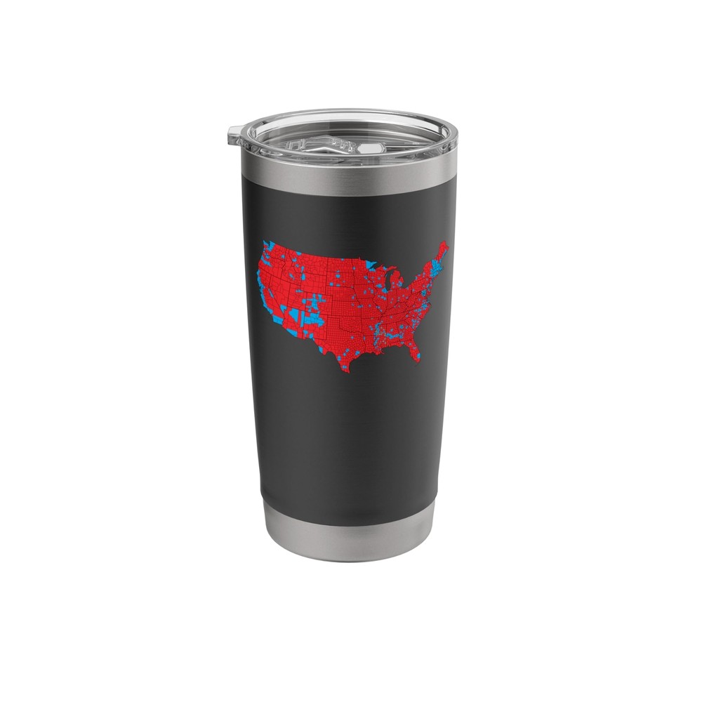 Accurate Map of 2024 Election Results Trump MAGA Stainless Steel Insulated Tu...-image