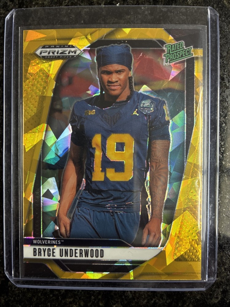 2025 Panini Prizm Draft Picks - Bryce Underwood #28 Gold Ice Prizm (RC)