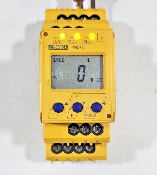 BENDER VMD420 VMD420-D-2 Voltage Monitor Art-No B93010006 D238 V2.01 250VAC USED