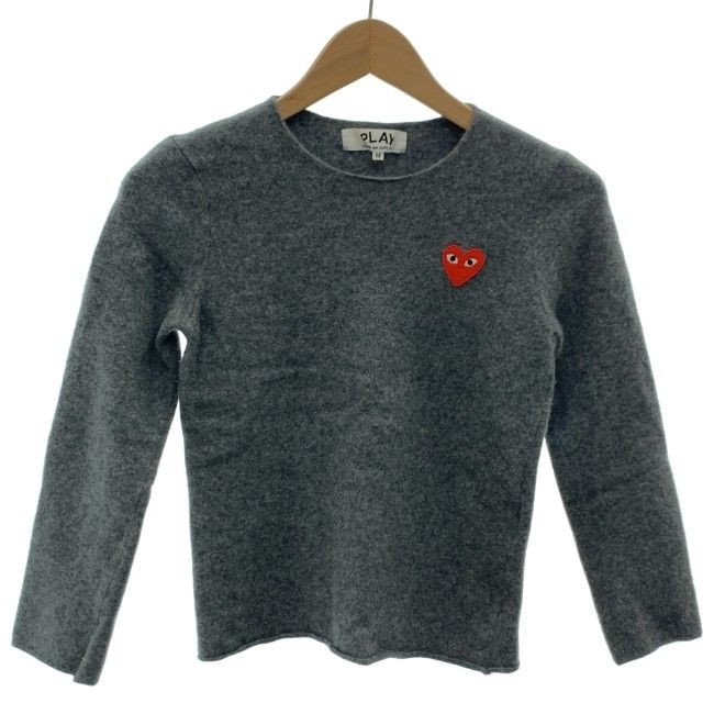 PLAY COMME des GARCONS Sweater Knit Top Size M Wool Crew Neck Used