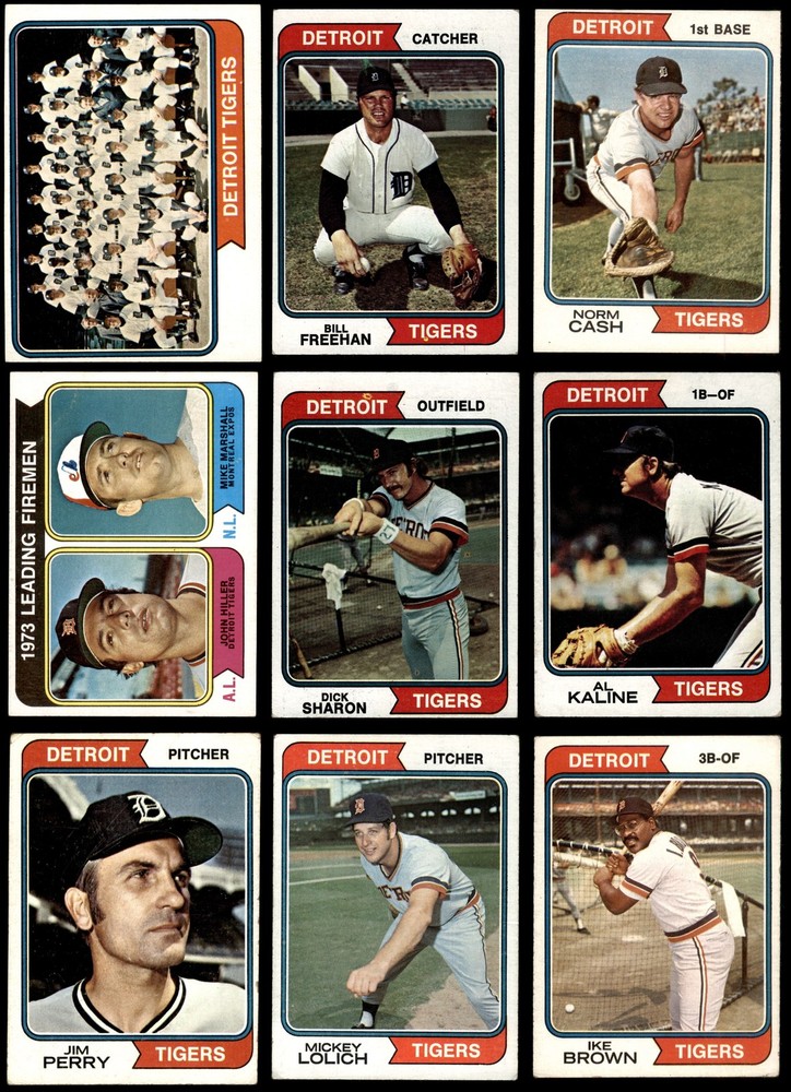 1974 Topps Tigers Near Team Set w/Traded 3.5 - VG+ 7179894 (27 / 32 cards)