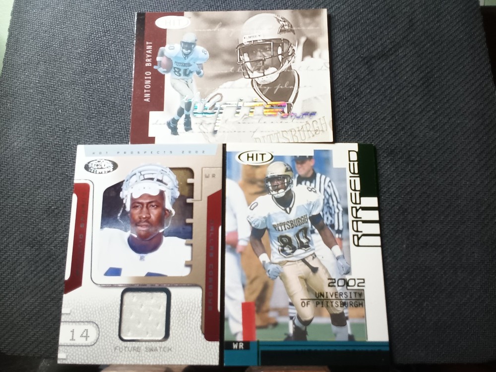 2002 Antonio Bryant 3 Rookie card lot (MEM) (RC) (#) Panthers,Cowboys