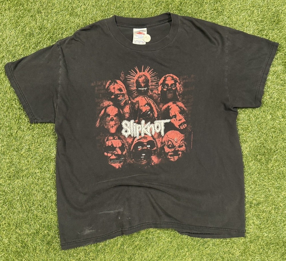 vintage y2k Slipknot 2003 Subliminal Verses Tour Tee Size L Black