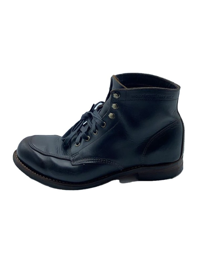 Wolverine Black Leather Steel Toe Lace-Up Boots US9 Casual Workwear