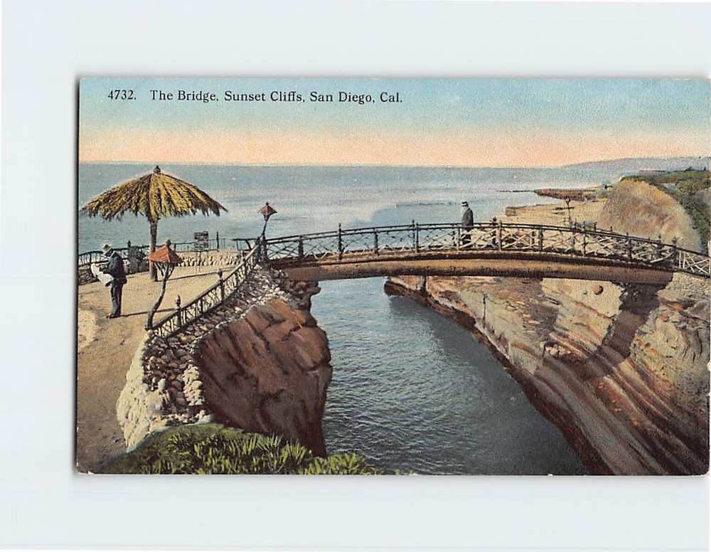 Postcard The Bridge Sunset Cliffs San Diego California USA