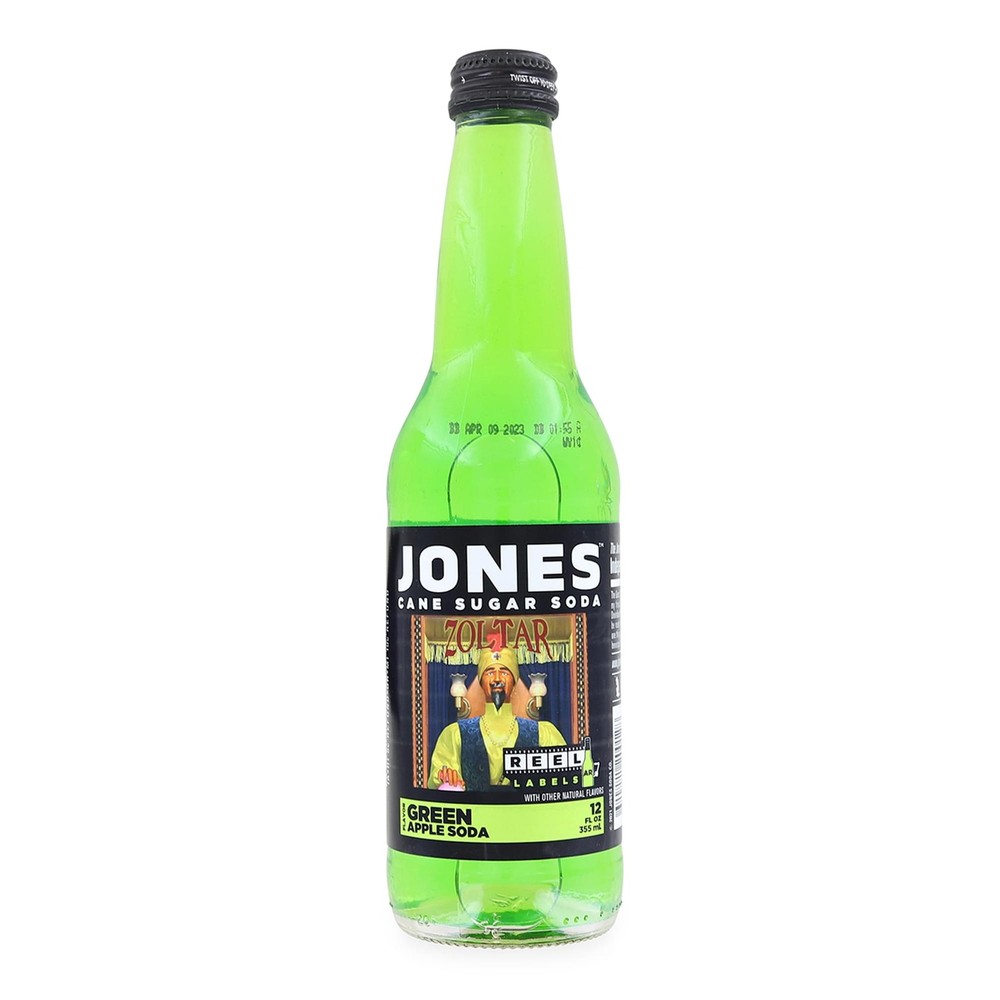 Zoltar AR Reel Label 12oz Green Apple Jones Soda