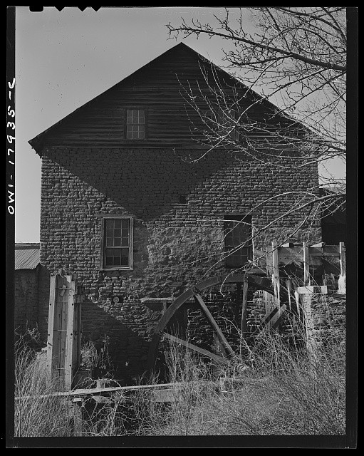 Photo:Mora New Mexico 1943 Flour Mill Water Steam Wheel