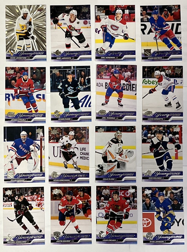 🔥YOUNG GUNS LOT🔥16 YGs  From 23/24 UD Sets-C/W 1 SILVER OUTBURST YG-See Pics