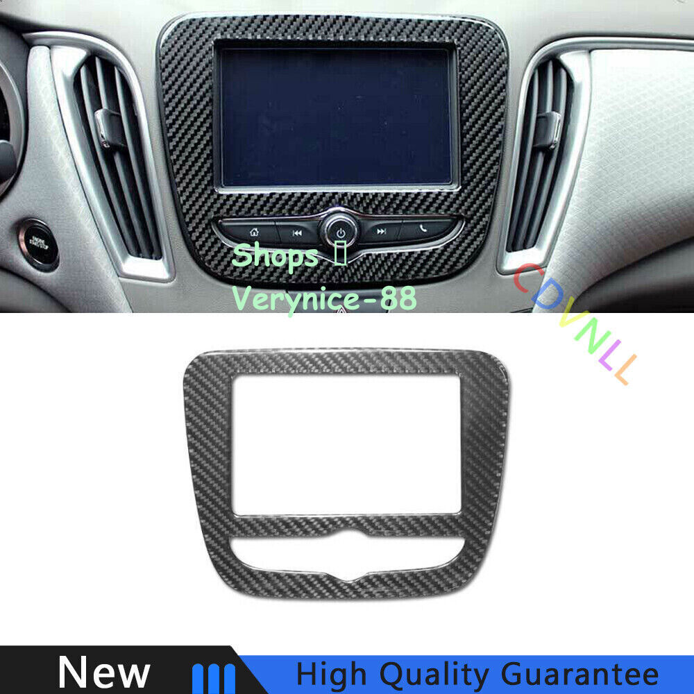 For Chevrolet Malibu 16-2021 Vinyl Carbon Fiber Central Console Navigation Frame