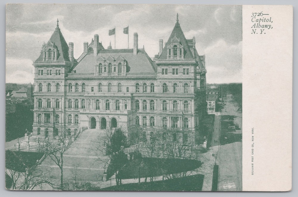 State View~Albany New York~Capitol~Vintage Postcard