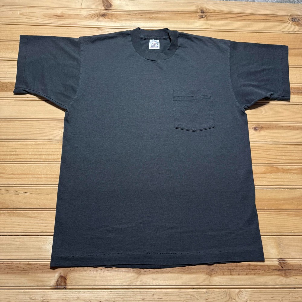 Vintage 90s BVD Premium Series Blank Single Stitch Pocket T-Shirt USA - Large