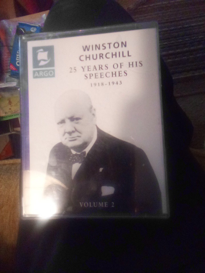 Winston Churchill Reads Wartime Speeches & Memoirs BOXSET 6-Cassette Tapes Set
