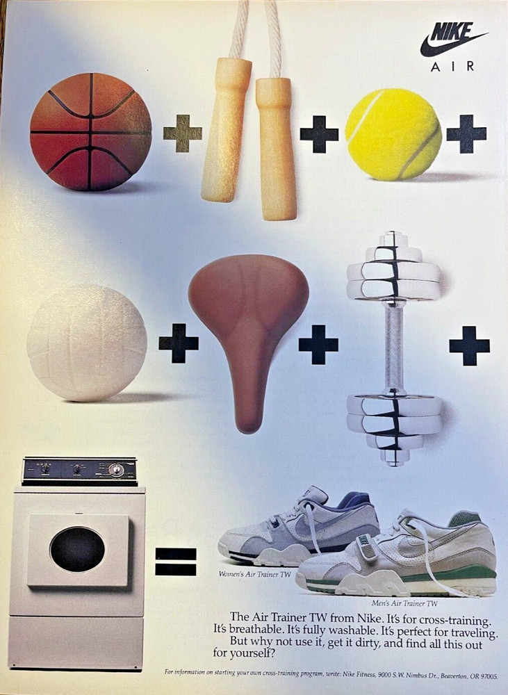 Magazine Advertisement 1988 Nike Air Trainer TW Athletic Shoes Sneakers