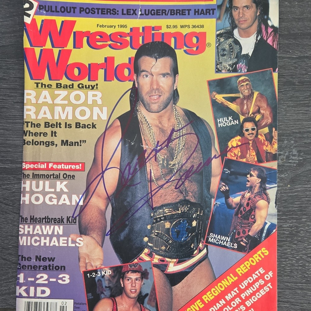 Wrestling World Feb 1995 Issue #2 Signed Pullout Posters Hogan Ramon