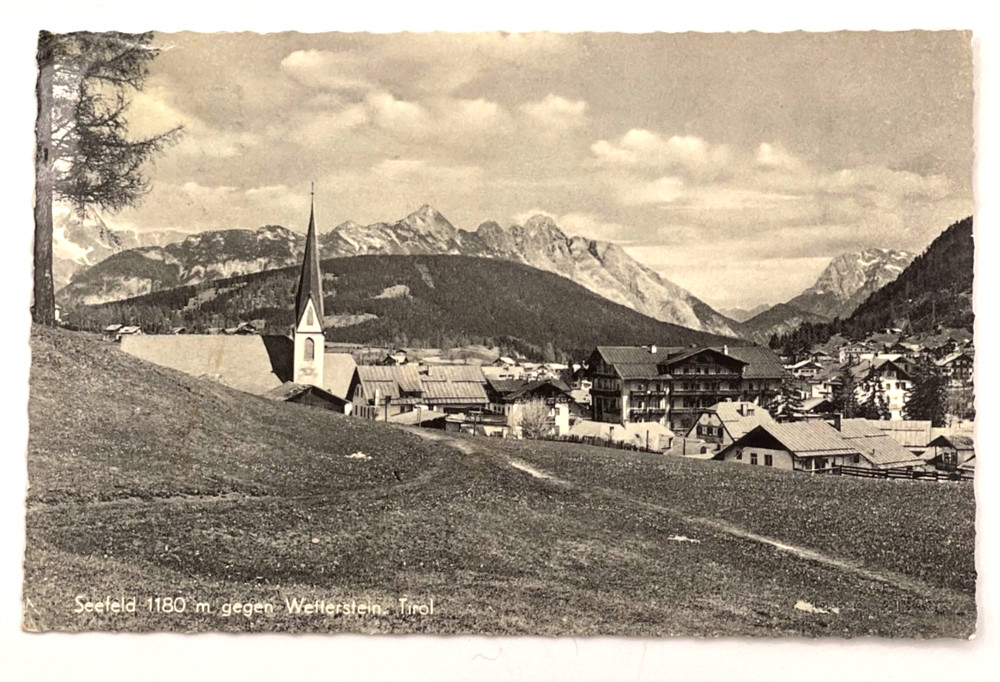 Seefeld Tirol Austria Postcard 1180m View Toward Wetterstein Alps Used 1960's