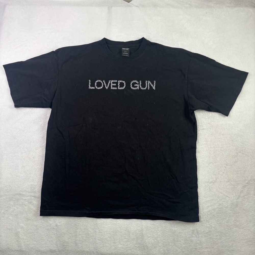 Number (N)ine Loved Gun Black Short Sleeve Graphic Shirt Men's 4 Large