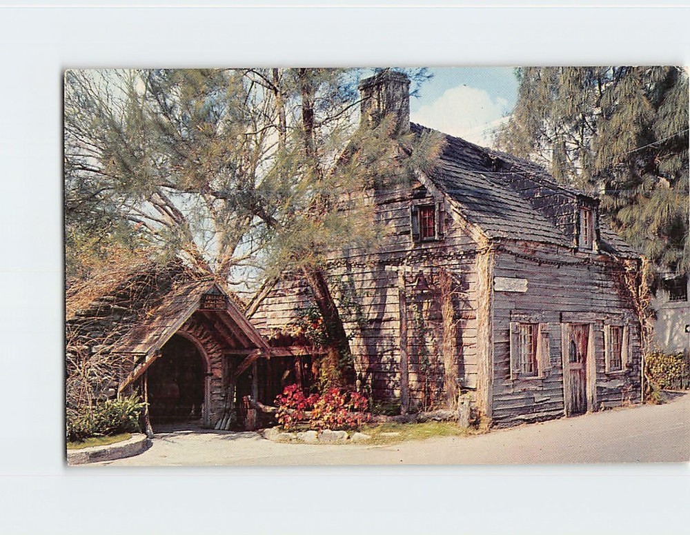 Postcard Oldest Wooden School House St. Augustine Florida USA