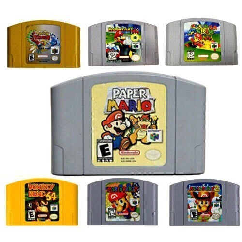 N64 Console SUPER MARIO DONKEY KONG POKEMON STADIUM 2 Paper 64 KART for Nintendo