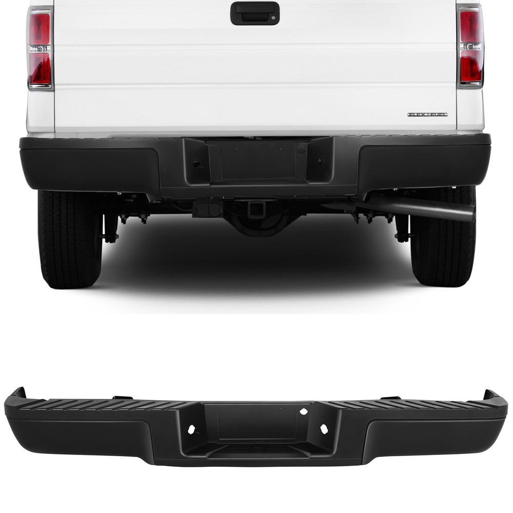 For 2009-2014 Ford F150 Truck Rear Bumper Steel Primered W/O Sensor Holes