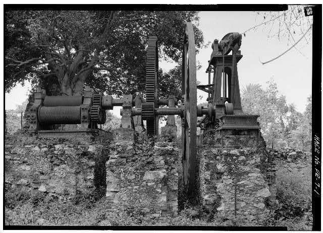 Sugar Cane Crushing Machinery 1900s Three-Roll Mill Gears Industrial Equipment
