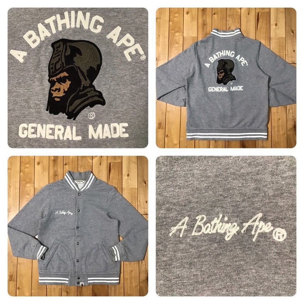 General Sweat Stadium Jacket M Size A Bathing Ape Bape Varsity