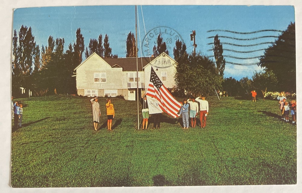 1968 Arcade New York Good News Camp Flag Ceremony Three Postmarked Stamped