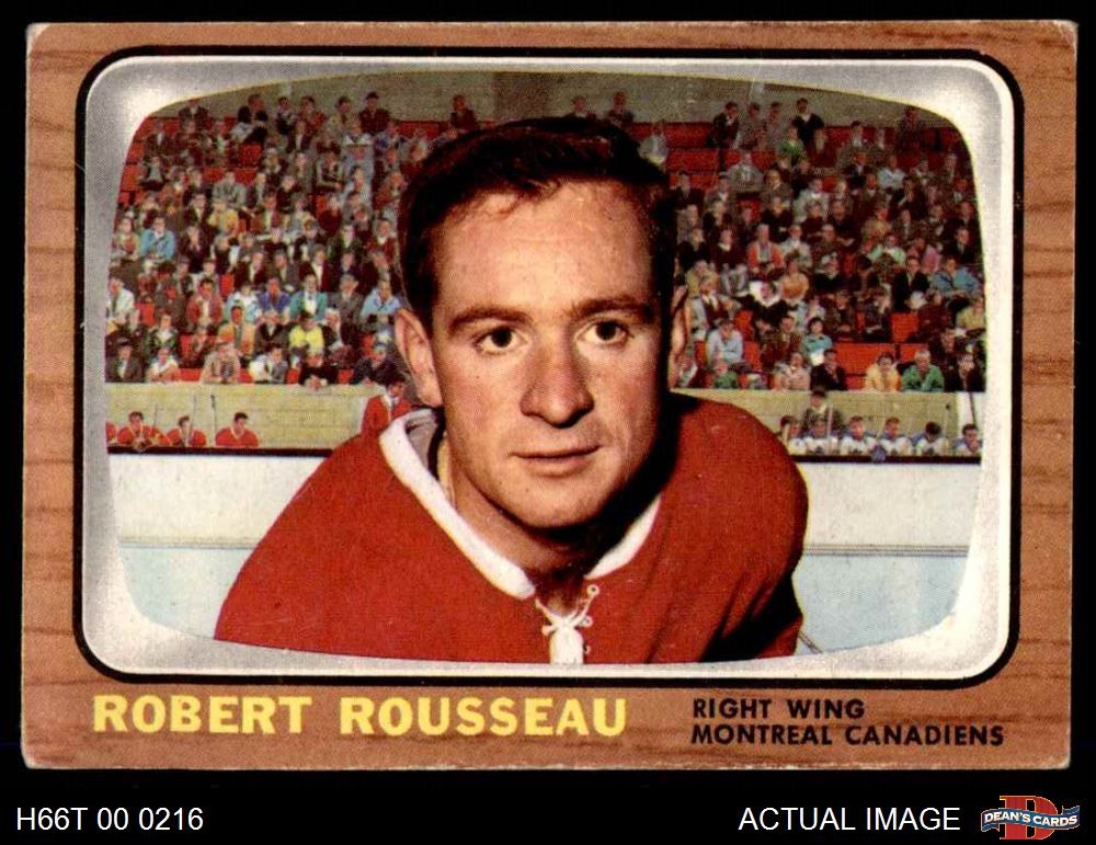1966 Topps #7 Bobby Rousseau Canadiens 1.5 - FAIR