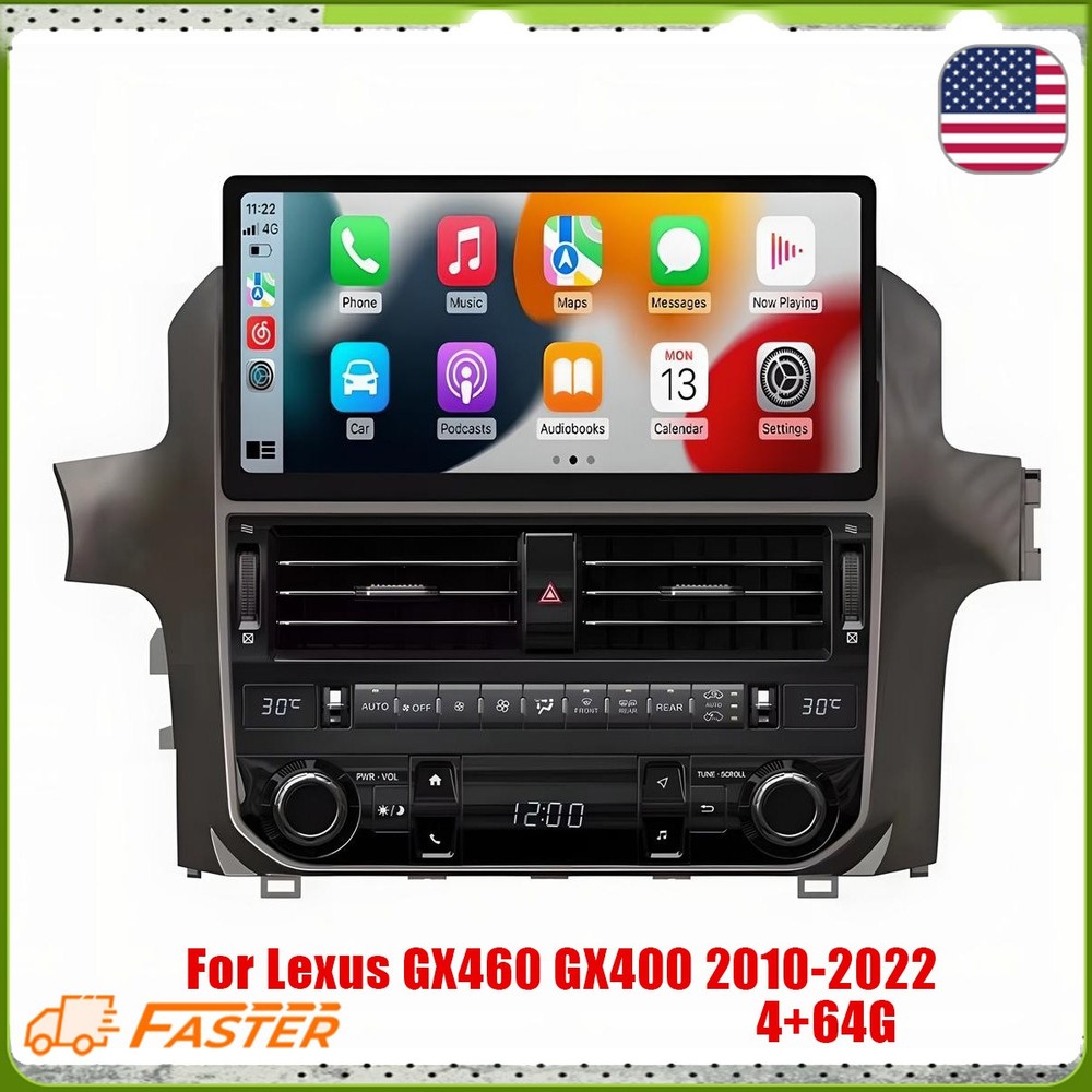 For Lexus GX460 GX400 2010-2022 Android Car Stereo Radio GPS Navi Carplay 12.3