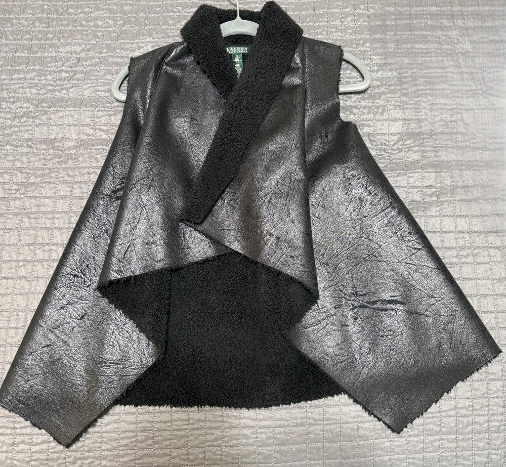 Lauren Ralph Lauren Sz S - Poncho Cape Black