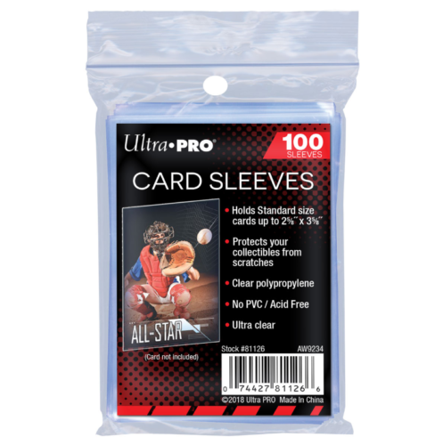 Ultra Pro Standard Clear Trading Card Sleeves 100, 300, 500, 1000, 2000, 5000