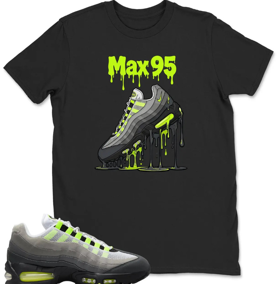 Air Max 95 Big Bubble Neon Yellow Black Cool Grey 2026 OG T Shirt