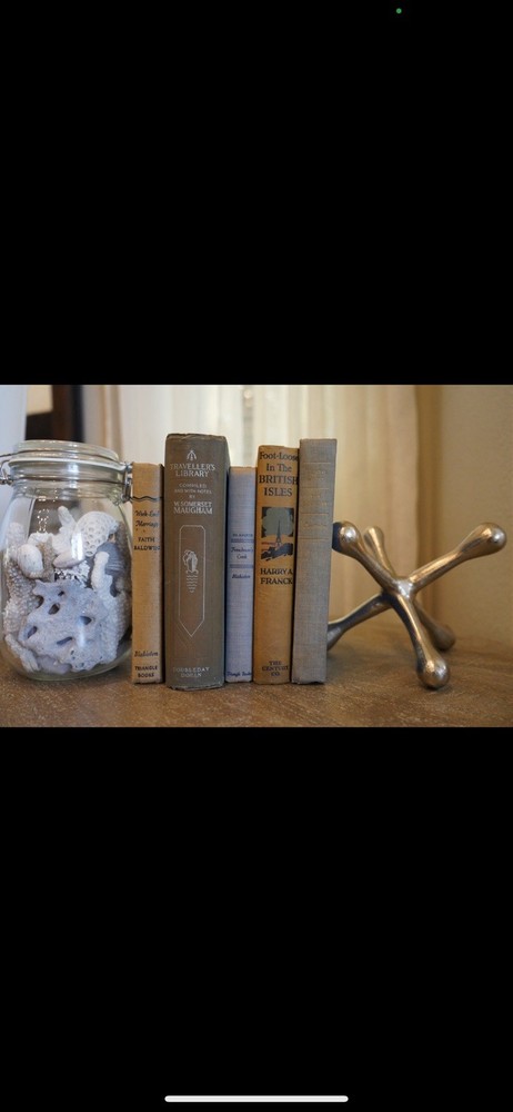 Vintage Book Bundle Hardcover for Decor set of 5