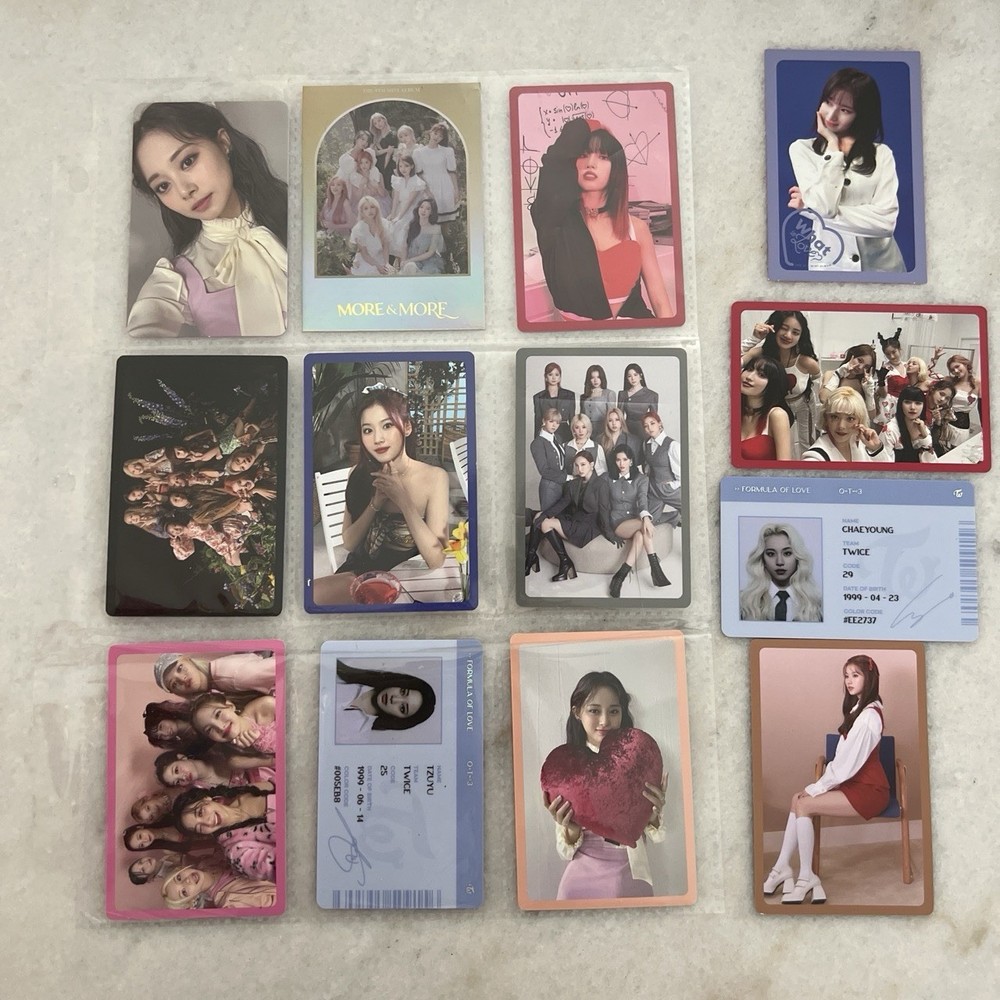 Set of 12 collection features various photocards from different albums