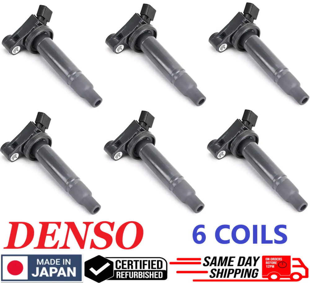 6 OEM Ignition Coils For 1999-2010 Toyota & Lexus 3.0L 3.3L, 90919-02234 GENUINE