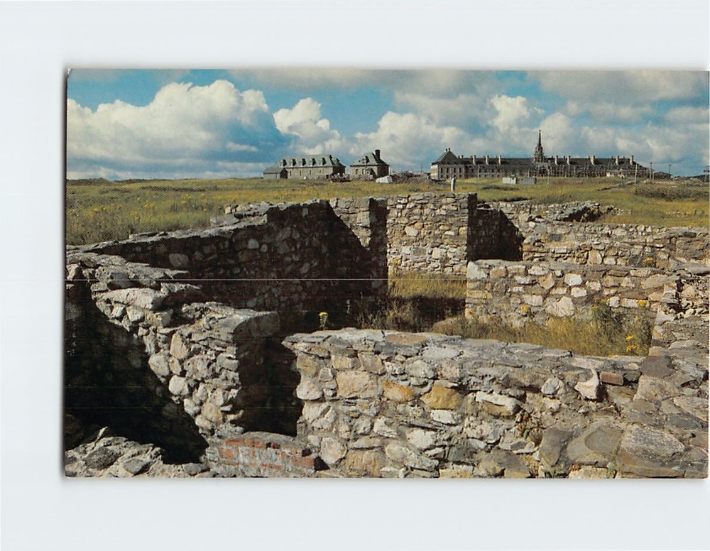 Postcard View Of Fortress Of Louisbourg Nova Scotia Canada