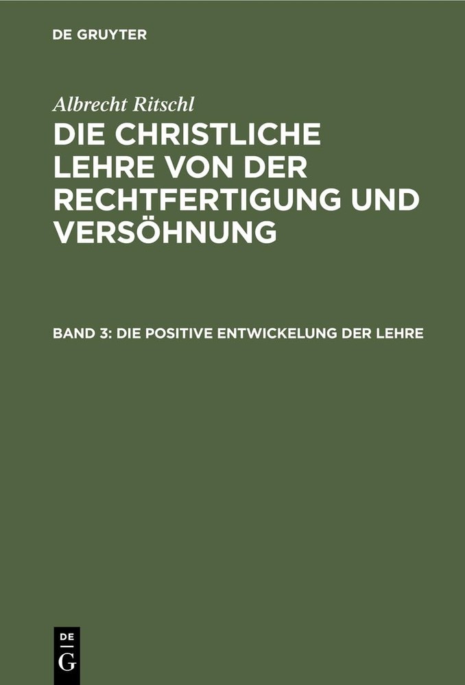 Albrecht Ritschl Die Positive Entwickelung Der Lehre (Hardback)Another great item from Rarewaves USA | Free delivery!