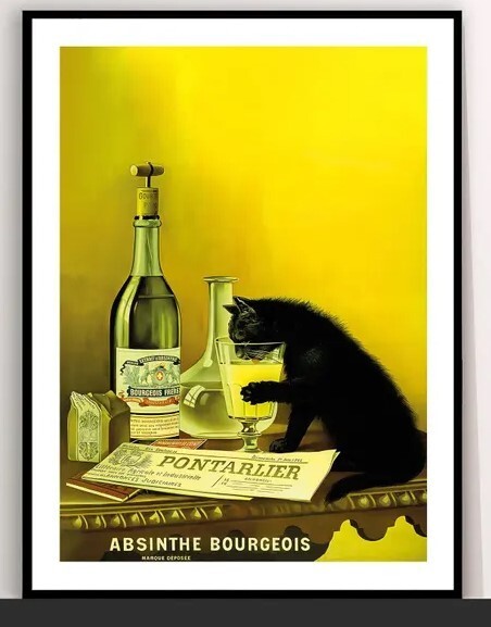 Absinthe Bourgeois Vintage Food&Drink Roll Poster - Art Deco,-image