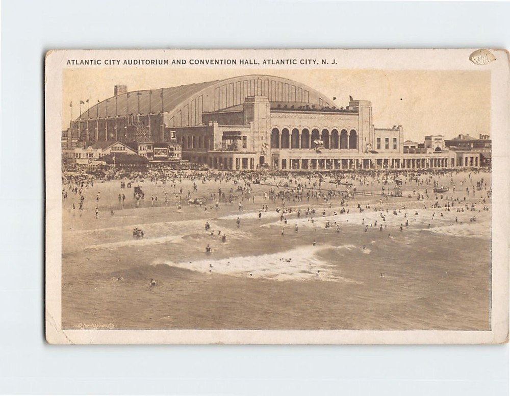 Postcard Atlantic City Auditorium And Convention Hall Atlantic City NJ USA