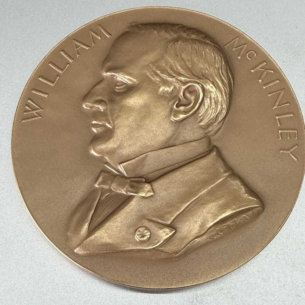 President William McKinley U.S. Mint 8oz Bronze Medal 3” with Box 726548