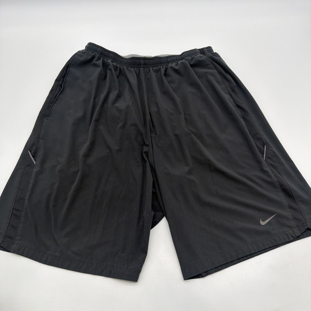 Nike Dri Fit Shorts Men M Gray Pockets Logo .#46546